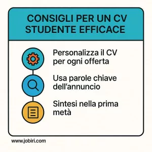 consigli cv efficace studente