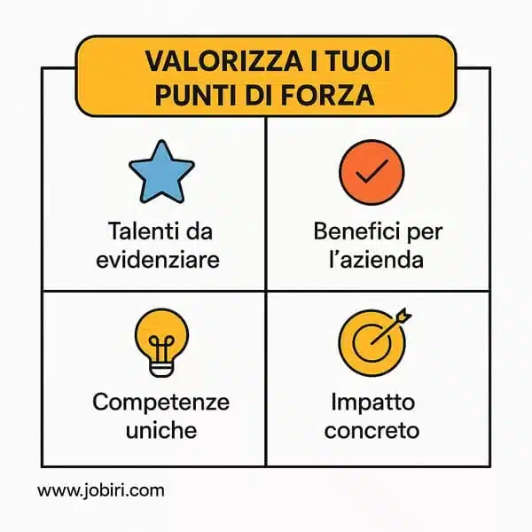 valorizza punti di forza