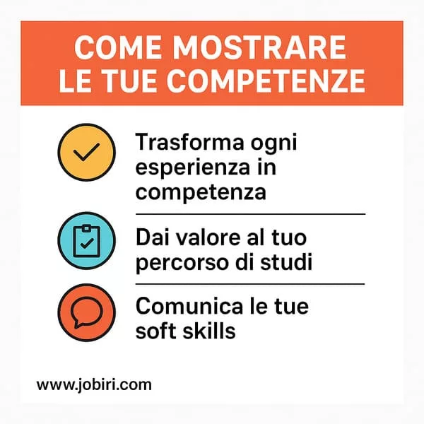 come mostrare competenze lettera