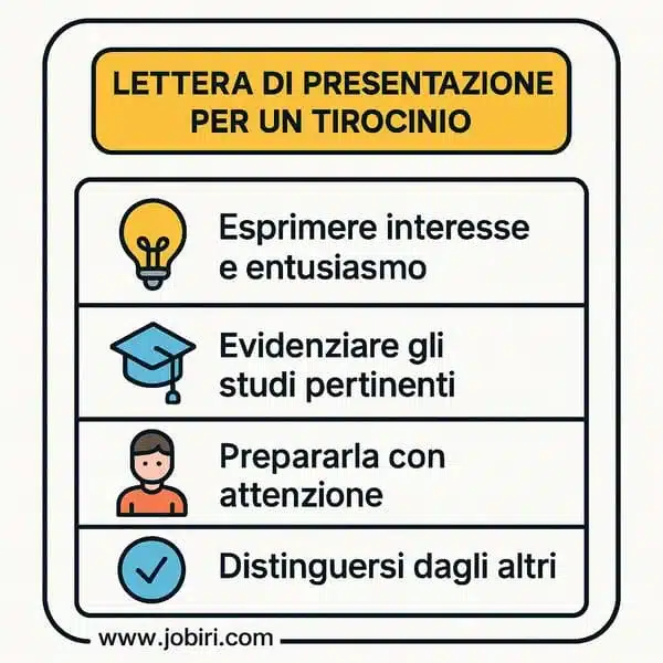 lettera presentazione tirocinio