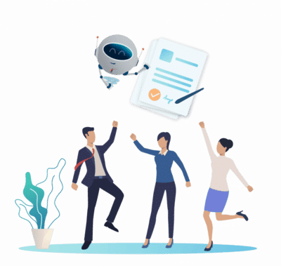 candidati festeggiano il nuovo lavoro trovato grazie al consulente di carriera digitale jobiri