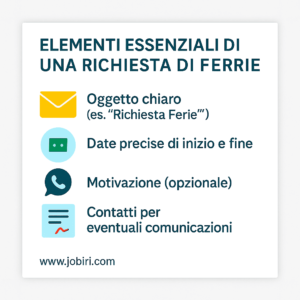 richiesta ferie elementi