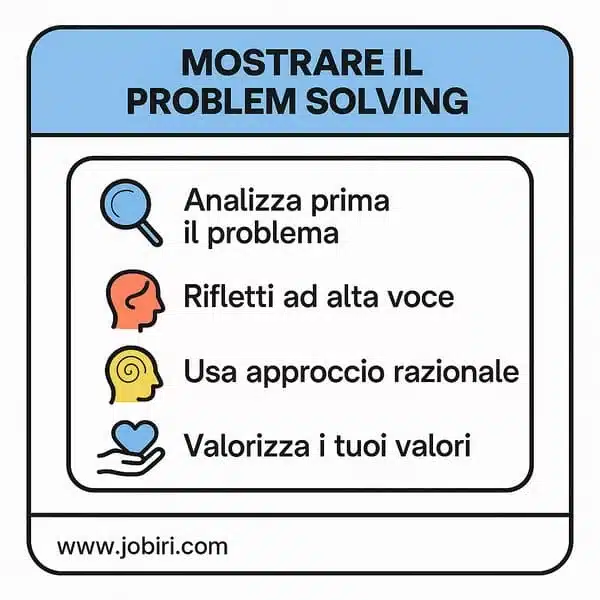 mostrare problem solving colloquio