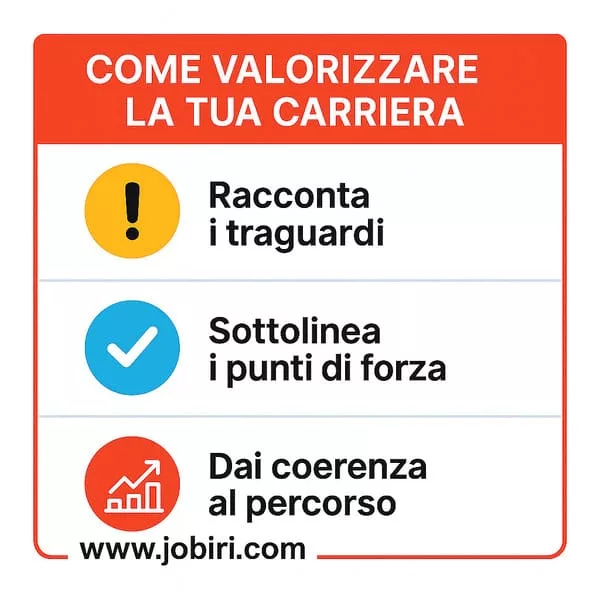 valorizzare carriera lavorativa