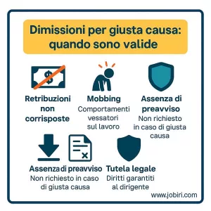 dimissioni giusta causa dirigenti