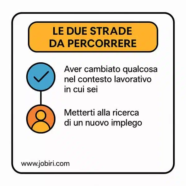 due strade lasciare lavoro
