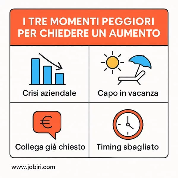 momenti sbagliati per chiedere aumento stipendio