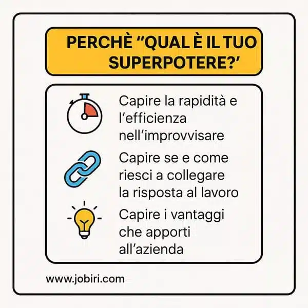 motivi domanda superpotere colloquio
