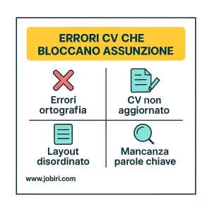 errori cv assunzione