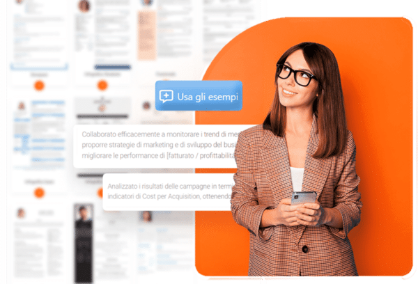 Un utente utilizza il CV Builder Jobiri