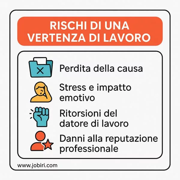 rischi vertenza lavoro