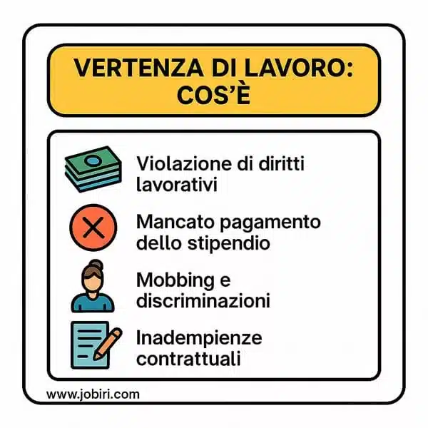 vertenza di lavoro cose
