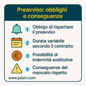 preavviso dimissioni obblighi
