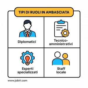 tipi ruoli lavoro ambasciata