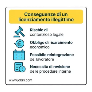conseguenze licenziamento illegittimo