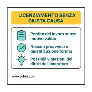 licenziamento senza giusta causa