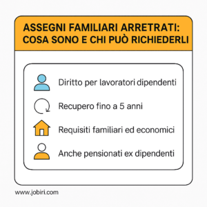 assegni familiari arretrati cosa sono chi richiede