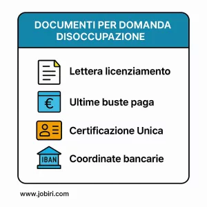 documenti domanda disoccupazione 