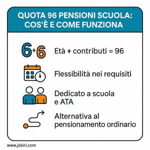 quota 96 pensioni scuola cosa e come funziona