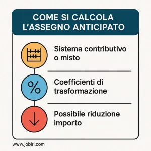 calcolo assegno pensione anticipata 