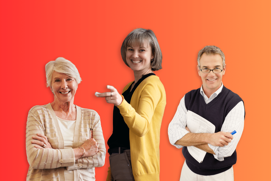 Tre docenti sorridenti