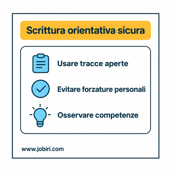 scrittura orientativa sicura